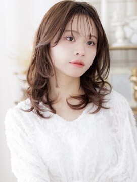 カバーヘア ブリス 大宮西口(COVER HAIR bliss) シースルーバングミディアムハッシュカットa大宮20代30代40代