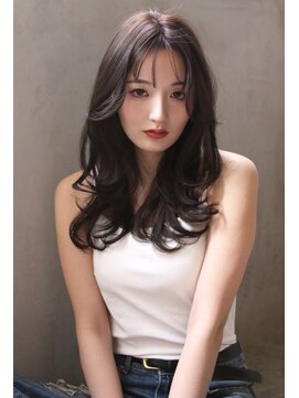 ロゼ 六甲道(ROSE) 【ROSE】レイヤーカット＿暗髪＿ダークアッシュ＿韓国巻き