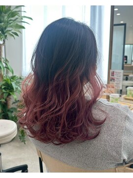 ファムバイアヴァンス(Femme by AVANCE.) 大人可愛いピンクラベンダー裾カラー