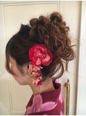 浴衣おだんごアレンジ/ヘアアレンジ/浴衣アップスタイル