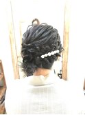 サイドアップ編み込みアレンジ【ヘアメイク  立川/ 立川南/袴】