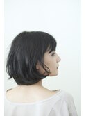 小顔&毛先パーマ黒髪大人かわいい似合わせカットイメチェン527