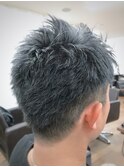 ツーブロックプラチナシルバー