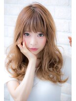 ヘアーアートシフォン 池袋西口店(Hair art chiffon)&nbsp;セミウェエットウェーブ暖色系カラーシアカラーくすみピンク