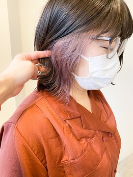 メルト 吉祥寺(melt) 【宮本大輔】ケアブリーチ パールピンク 透明感 インナーカラー