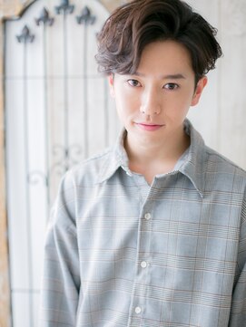 メンズヘア ビーセカンド 草加店(MENS HAIR B-2) かき上げツーブロックマッシュトstyle P