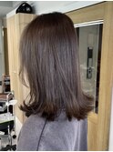 ダークグレージュ_タイトストレート_オルチャンヘア