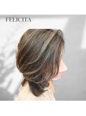 【FELICITA】脱白髪染めレイヤーハイライト《木村》