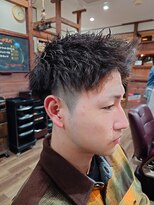 ラボーテイサミヘアーイースト(La.beaut'e ISAMI HAIR EAST) ウルフマッシュパーマハイライト〈理容室〉東浦和メンズ