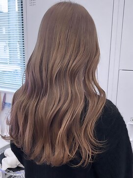 ミミヘアーガーデン(mimi hair garden) ワンブリーチ/ミルクティベージュ/韓国風レイヤーカット 20代