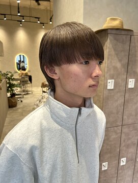 ディーン 豊橋(DEAN) ミルクティーベージュ　マッシュウルフ　アイボリーカラー