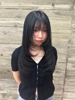 ヲタク(wotaku.)&nbsp;レイヤーカット黒髪ダークグレーブルーブラックロングレイヤー