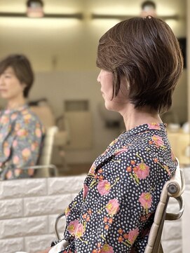 トランクサロンカッパード 大人グラボブ+パーマ+白髪ぼかし+生コラーゲンTR