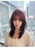 韓国アイドル風ハッシュカット