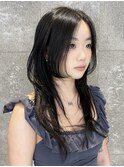 姫カットレイヤーロングミディアムハッシュカット20代30代#2