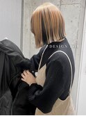 デザインカラー×切りっぱなしボブ