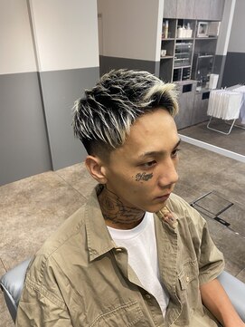 メゾンフォーメン 心斎橋店(Maison for men) ショートアップバングフェードカット