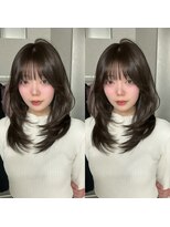 天神美容室&nbsp;天神美容室 レイヤーカット ブラウン