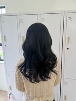 エクファ ヘア シェリル 草津 南草津店(ex-fa hair cherir)&nbsp;ミルクティーブロンド/ダークブルー/デジタルパーマ/南草津