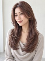 チャチャブラン アミー(cha-cha Blanc Amie)&nbsp;ローズブラウン×顔周りレイヤー
