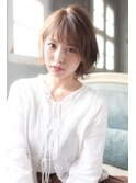 大人のための耳かけひし形ショートレイヤーボブ 似合わせカット