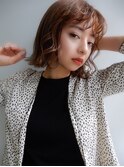 まん丸ショート＃ひし形ネイビーカラー美髪フレンチボブ