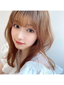 ハニーシブヤ(HONEY shibuya) 【KAYAK】小室 エッジーショートインナーカラーくびれミディ