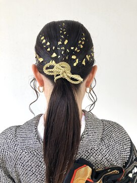トルネード(TORNADO) 卒業式 成人式 振袖 着付け 袴 ヘアセット 金箔ヘア☆