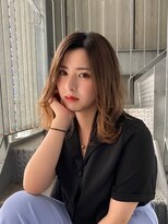 リアイス(Re:ICE) ミニウルフ/くすみブルー/流れるレイヤー/インナーハイライト