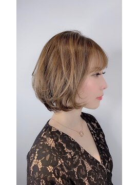 オースティン 調布アミックス(AUSTIN) 大人かわいい前髪セシルカットココアブラウンフリンジウェーブ