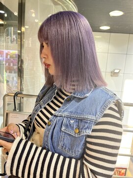 ヘアーアンドメイク ビス(HAIR&MAKE bis) 色落ちまで綺麗♪憧れのペールラベンダー☆【多田　華歌】