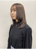 オリーブベージュ/レイヤーカット/韓国風/20代/京都三条河原町