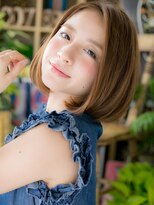 カバーヘア ブリス 川口(COVER HAIR bliss)&nbsp;インナーカラー切りっぱなしぱっつんロブc5川口20代30代40代!