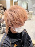 メンズブリーチカラーピンクベージュ流山おおたかの森