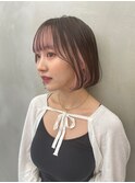 韓国前髪顔周り×切りっぱなしボブ【心斎橋/髪質改善】