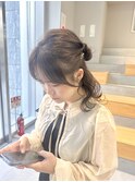 ハーフアップお団子