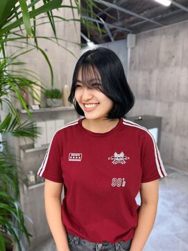 エヴァン(HEVIN) 韓国風ボブ☆ブルーブラック