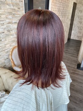 ヘアーリゾートガーデン 南柏店(Hair Resort Garden) 外ハネ×ピンクブラウン