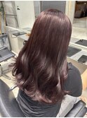 ブリーチなしボルドーカラー