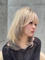 ロンド レア 天神大名店(Lond Le’a)&nbsp;イヤリングカラー/外ハネボブ /縮毛矯正/レイヤーボブ/艶髪