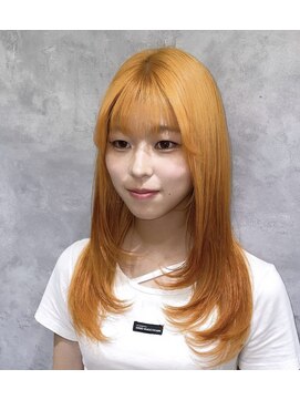 ヘアサロン エフ 渋谷(F) #オレンジカラー#ブリーチ#ケアブリーチ