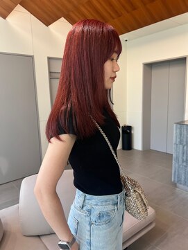 ローレンアオ(LOREN AO) くびれヘア/アプリコットオレンジ/夏のヘアアレンジ/矢場町