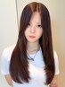 【人気No.1】カット+透明感カラー+超音波浸透♪髪質改善トリートメント ￥9900