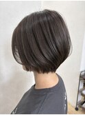 ショート×グレーアッシュカラー