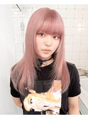 ピンク/ダブルカラー/トリートメント/カット/髪質改善/艶髪