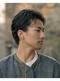 フェザーカットフェザーパーマ耳掛けショートセンターパート