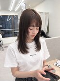 レイヤーカット/オリーブブラウン/顔周りレイヤー