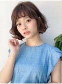 くせ毛風外ハネフェミニンボブ☆