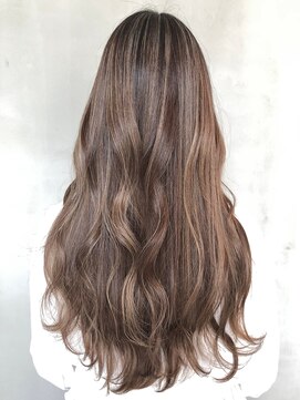 アルバム 銀座(ALBUM GINZA) ハイライトロング_ウェーブパーマフォギーベージュ_ba293681