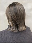 Carin那覇真嘉比店/小顔/オリーブカラー/セミウェットウェーブ